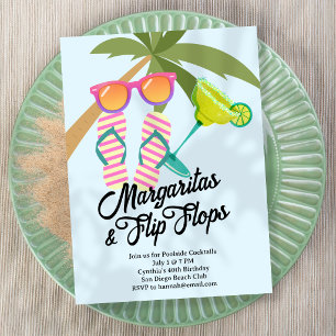 Margaritas and Flip Flops Summer Party Invitation