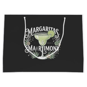 Margaritas and Matrimony Bachelorette Party T-Shir Large Gift Bag