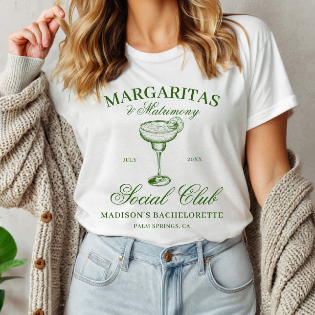 Margaritas and Matrimony Bachelorette T-Shirt (Creator Uploaded)