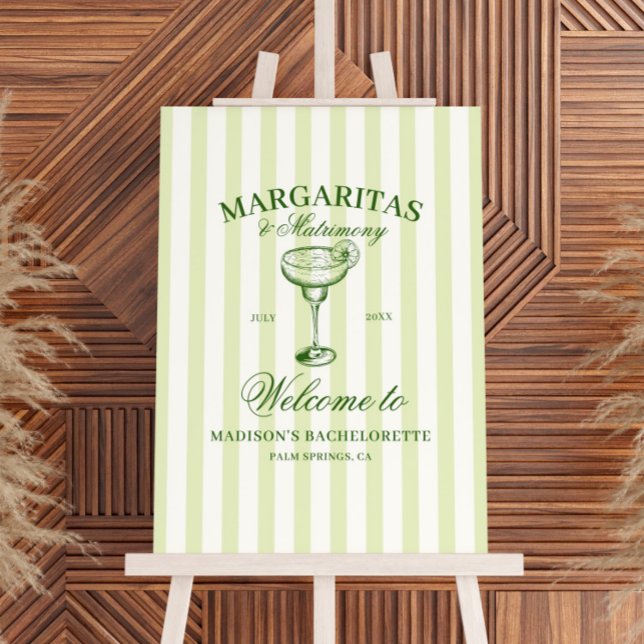 Margaritas and Matrimony Bachelorette Welcome Foam Board (Creator Uploaded)