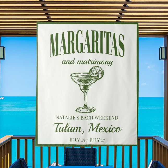 Margaritas And Matrimony Social Cocktail Itinerary Tapestry (Creator Uploaded)