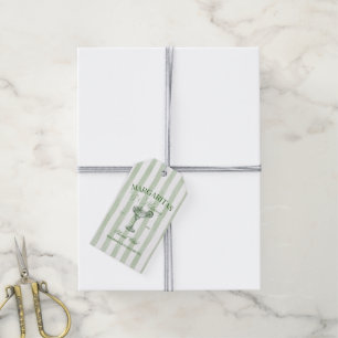 Margaritas and Matrimony Striped Bachelorette Gift Tags