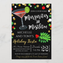 Margaritas And Mistletoe Christmas Invitation