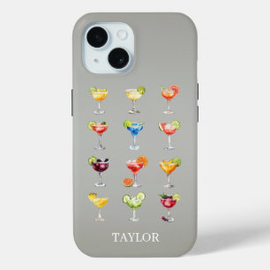 Margaritas Anyone Monogrammed  iPhone 15 Case