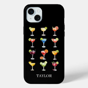 Margaritas Anyone Monogrammed iPhone 15 Plus Case