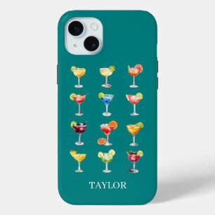 Margaritas Anyone Monogrammed  iPhone 15 Plus Case