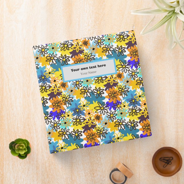 margaritas, daisies  3 ring binder (In Situ)