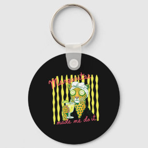 Margaritas Made Do Funny Leopard Spa Girl Summer Keychain