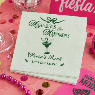 Margaritas & Matrimony Bachelorette Fiesta Party Napkins