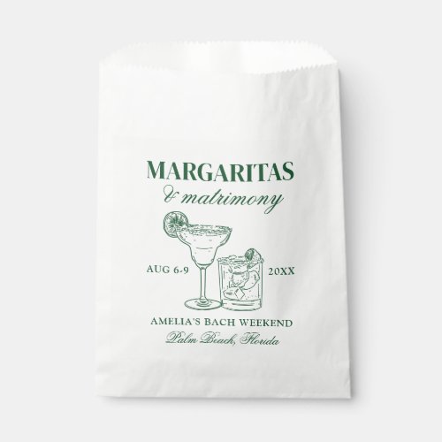 Margaritas  Matrimony Bachelorette Weekend Favor Bag