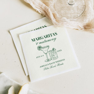 Margaritas & Matrimony Bachelorette Weekend Napkins
