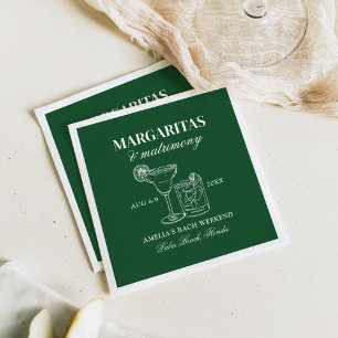 Margaritas & Matrimony Bachelorette Weekend Napkins