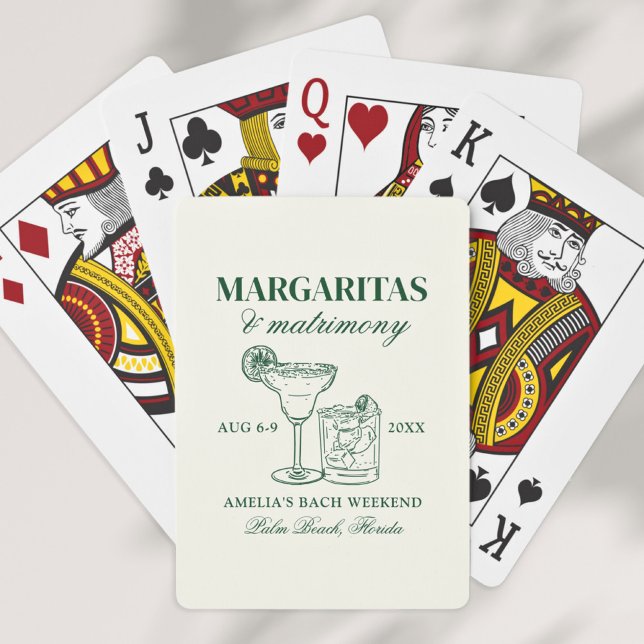 Margaritas & Matrimony Bachelorette Weekend Poker Cards (Creator Uploaded)