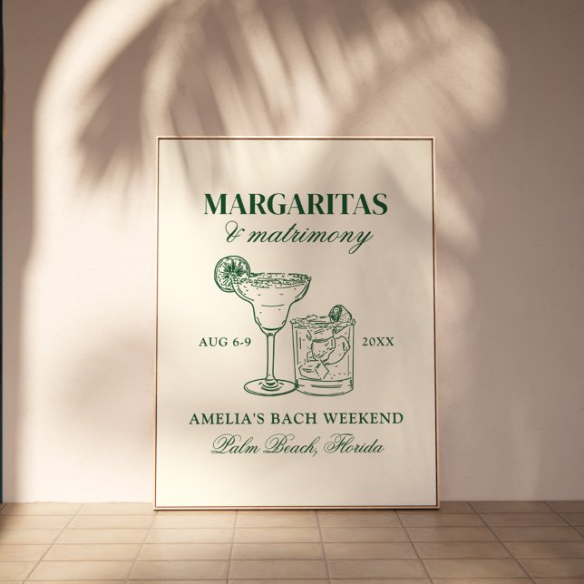 Margaritas & Matrimony Bachelorette Weekend Poster (Creator Uploaded)