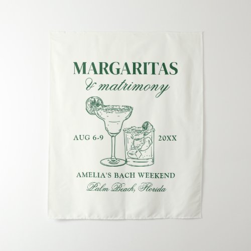 Margaritas  Matrimony Bachelorette Weekend Tapestry