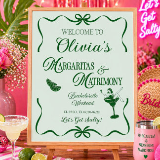 Margaritas & Matrimony Bachelorette Welcome Foam Board