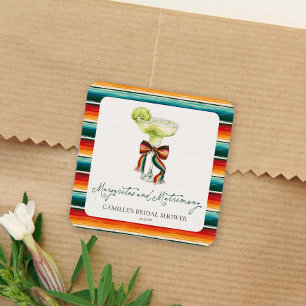 Margaritas & Matrimony Bridal Shower Favor Sticker