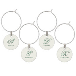 Margaritas & Matrimony Marg Glass Wine Charm