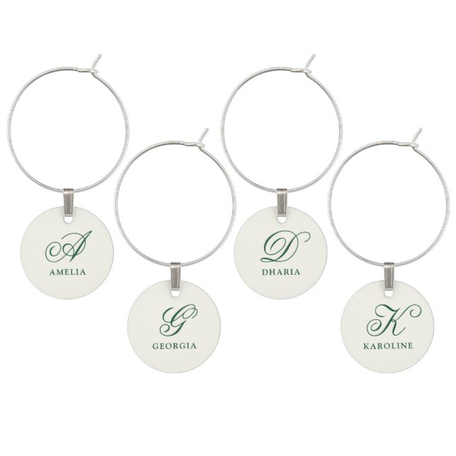 Margaritas & Matrimony Marg Glass Wine Charm (Staggered)