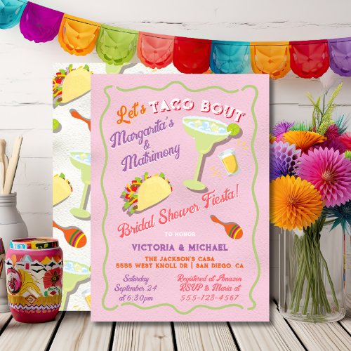 Margaritas Matrimony Mexican Fiesta Bridal Shower Invitation