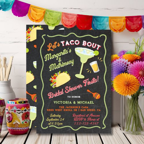 Margaritas Matrimony Mexican Fiesta Bridal Shower Invitation