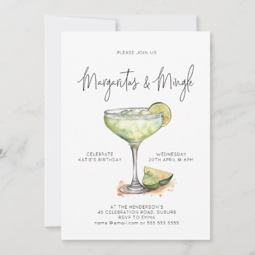 Margaritas &amp; Mingle Cocktail Party Invitation