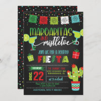 Margaritas & Mistletoe Holiday Party Invitation