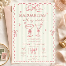 Margaritas pool scribble Party Cocktail Bridal