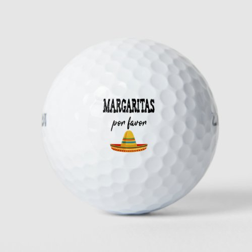 Margaritas Por Favor Cinco De Mayo 2021 Golf Balls