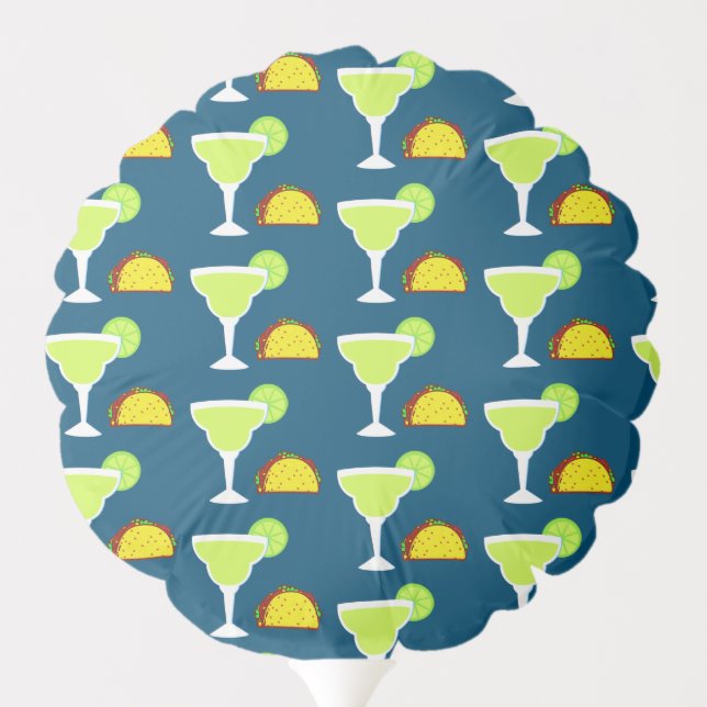Margaritas + Tacos! Balloon (Back)