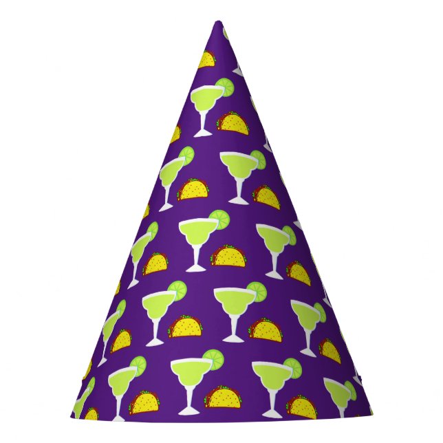Margaritas + Tacos! Party Hat (Front)