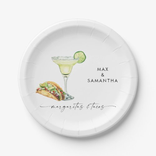 Margaritas  Tacos Personalized  Paper Plates
