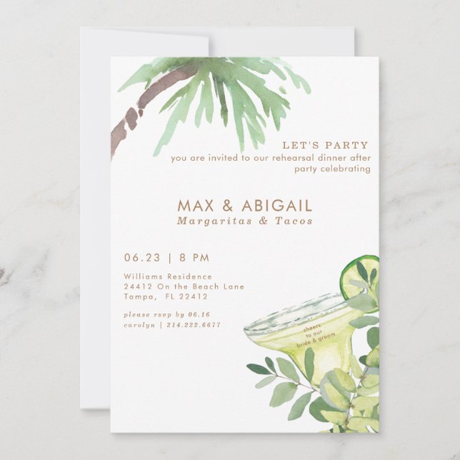 Margaritas & Tacos Tropical After Party II Invitation (Front)