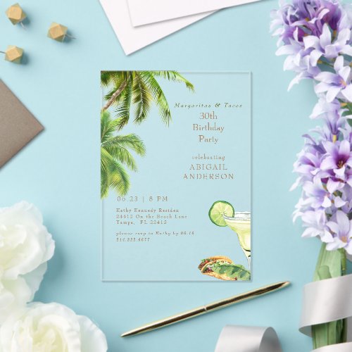 Margaritas & Tacos Tropical Birthday Party