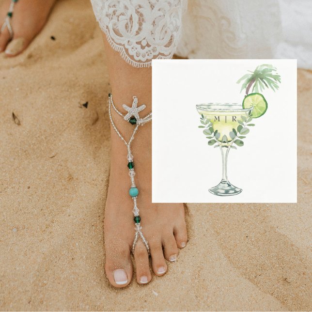 Margaritas Tropical Monogram II Napkins (Creator Uploaded)