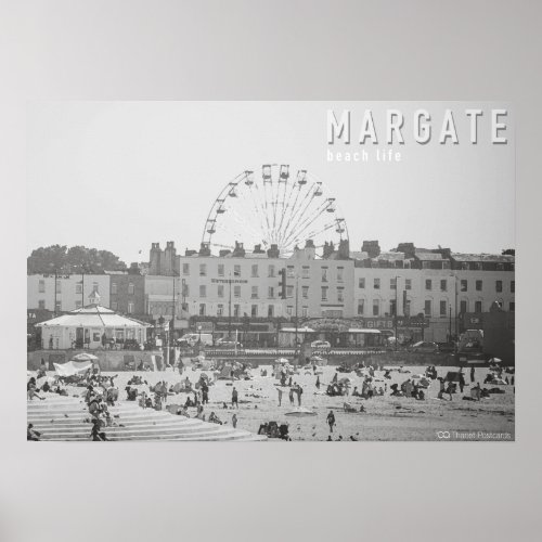Margate beach life on Main Sands poster