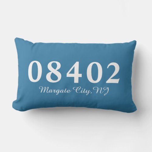 Margate City NJ 08402 Pillow Beach Housewarming Lumbar Pillow