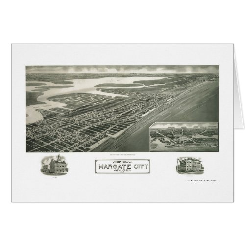 Margate City NJ Panoramic Map _ 1925