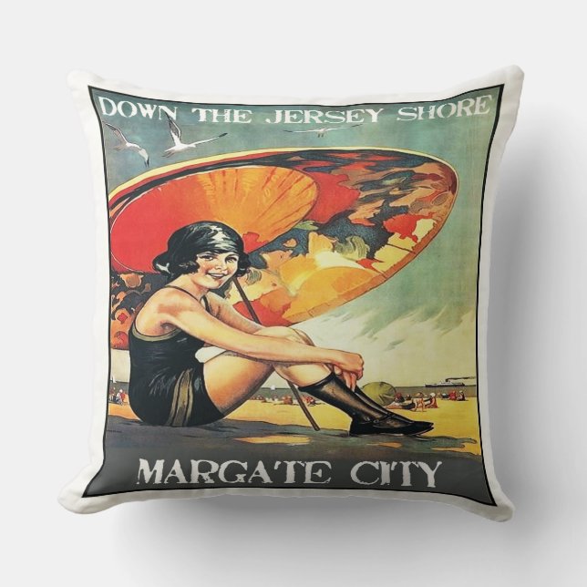 Margate City NJ - Throw Pillow (Front)