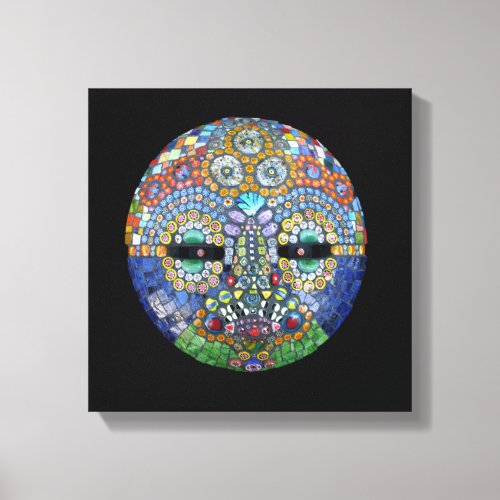 Marge Mosaic Mask Canvas Print
