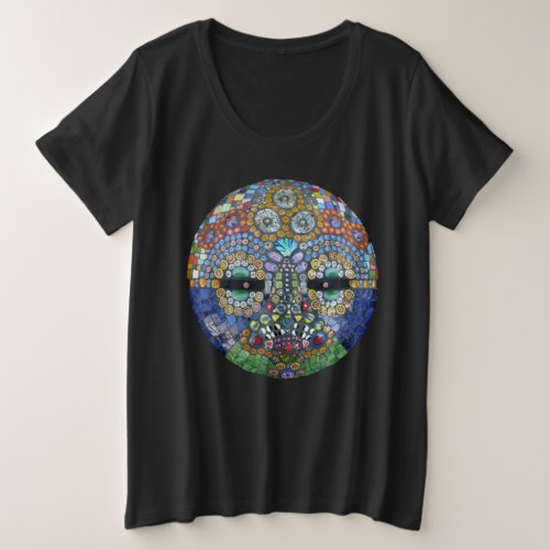 Marge Mosaic Mask Plus Size T_Shirt