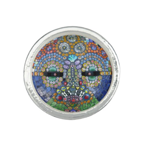Marge Mosaic Mask Ring
