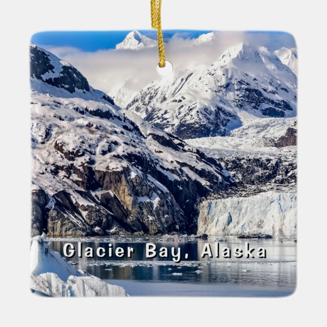 Margerie Glacier, Glacier Bay, Cruising Alaska, Ceramic Ornament (Front)