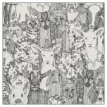 margherita menagerie pizza party black fabric