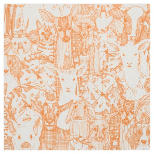 margherita menagerie pizza party carrot fabric