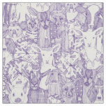 margherita menagerie pizza party grape fabric