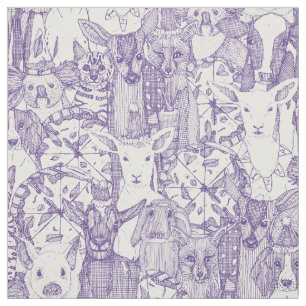 margherita menagerie pizza party grape fabric