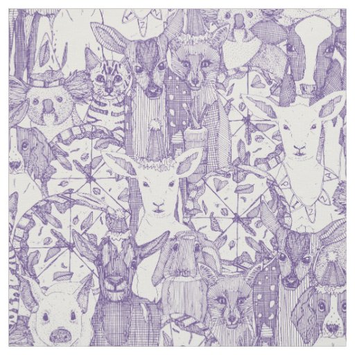 margherita menagerie pizza party grape fabric