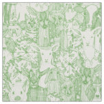 margherita menagerie pizza party green fabric
