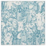 margherita menagerie pizza party peacock fabric